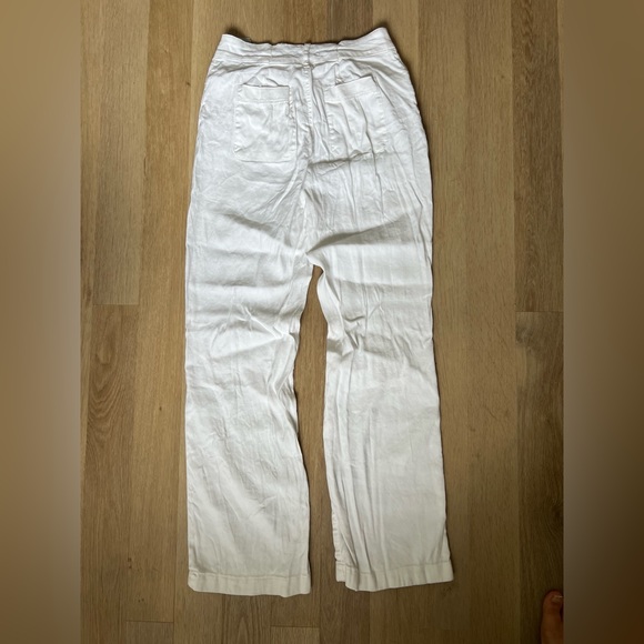 White linen blend trouser - Picture 4 of 4